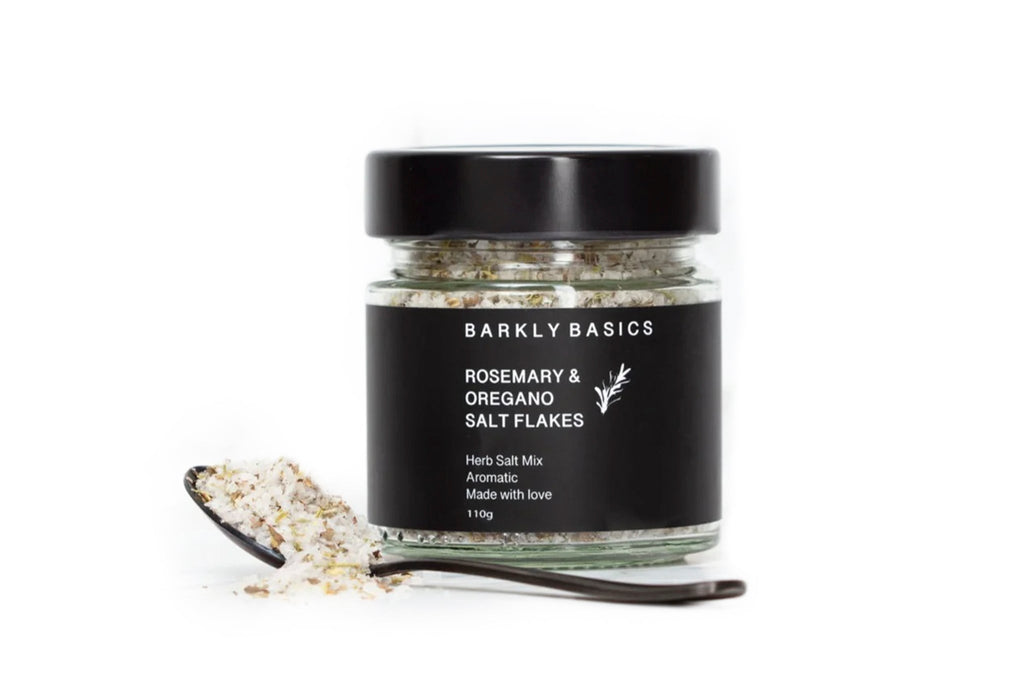 Barkley Basics Rosemary & Oregano Salt Flakes 110g - The It Kit