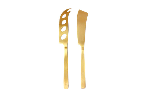 Gabel & Teller Gold Stainless Steel -2 Piece Cheese Set - The It Kit