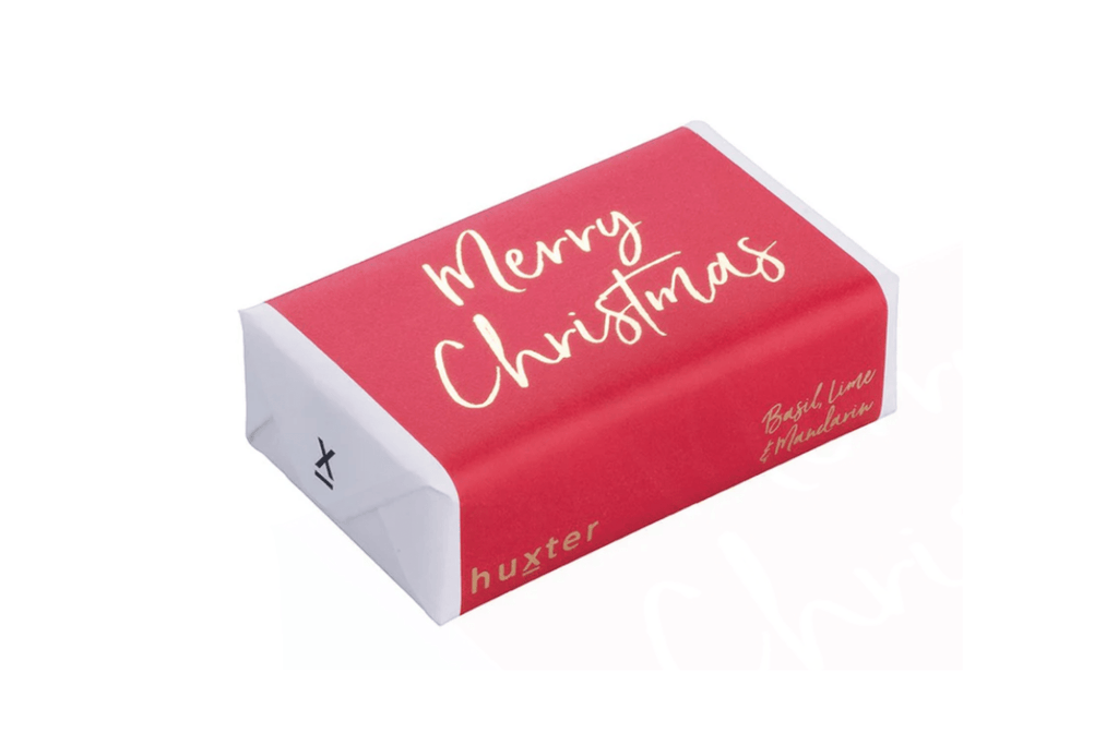 Huxter Red Merry Christmas Soap - Basil, Lime & Mandarin - The It Kit